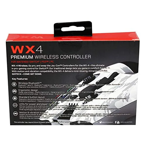 Manette de jeu - GIOTECK - WX4 - Bluetooth - Design ergonomique - Camo Gris - vue 5