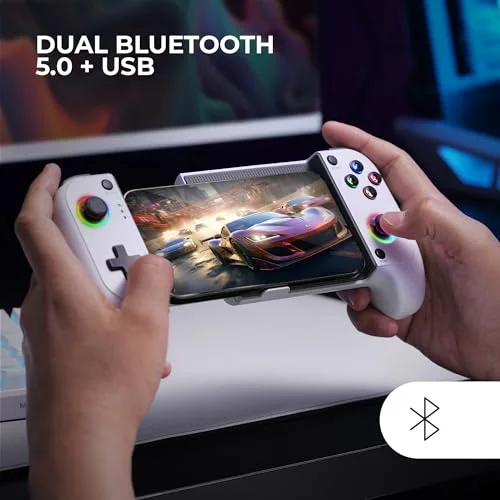 Manette de jeu - MARSGAMING - MGPX - Bluetooth 5.0 - RGB Neon - Double Vibration - vue 4