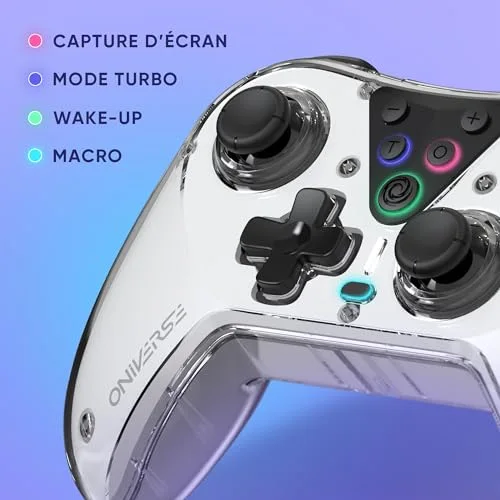 Manette de jeu - Oniverse - Astralite Blanche - Compatible Switch OLED/Lite - Sans fil - Dock de charge inclus - vue 3