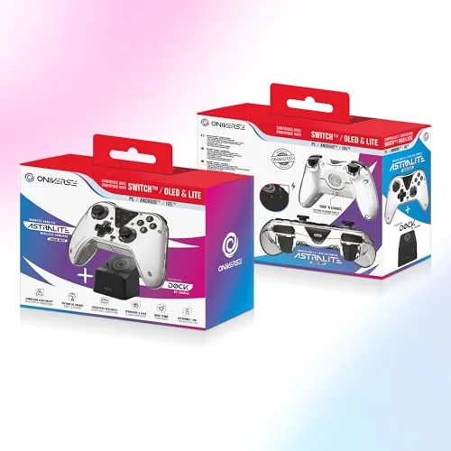 Manette de jeu - Oniverse - Astralite Blanche - Compatible Switch OLED/Lite - Sans fil - Dock de charge inclus - vue 7