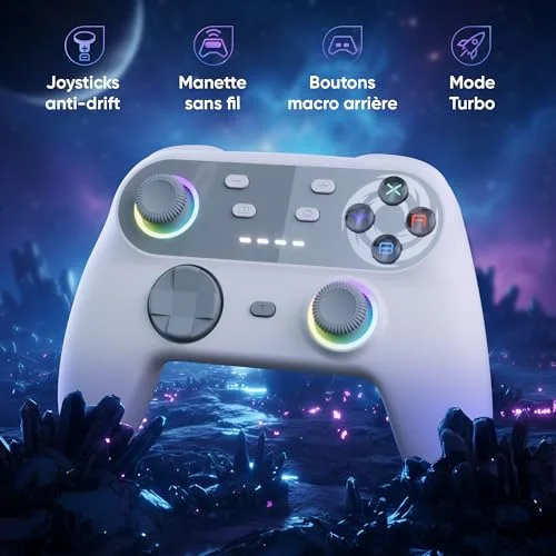 Manette de jeu - ONIVERSE - Oniverse Walli - Hall Effect - Sans fil Bluetooth - Gyroscope 6 axes - vue 5