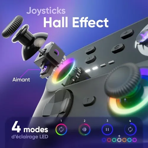 Manette de jeu - ONIVERSE - Oniverse Walli - Joysticks Hall Effect - Gyroscope 6 axes - Sans fil Bluetooth - vue 2