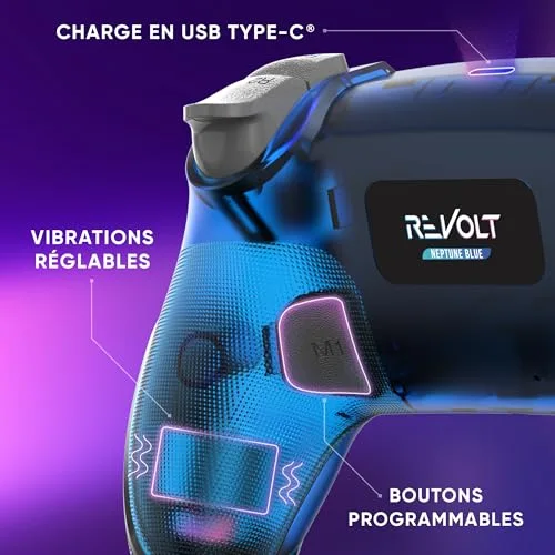Manette de jeu - ONIVERSE - Revolt - Sans fil - Joysticks Hall Effect - Gyroscope 6 axes - vue 3