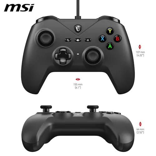 Manette de jeu - PC - FORCE GC200 - Filaire - Noir - MSI - vue 7