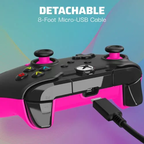 Manette de jeu - PDP - Filaire - Xbox et PC - Noir - Vibration intégrée - vue 6