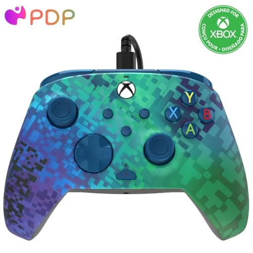 PDP Rematch Advanced Glitch Green manette filaire Xbox