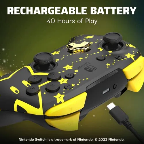Manette de jeu - PDP - Rematch - Glow in the dark - Nintendo Switch - Autonomie 40h - vue 4