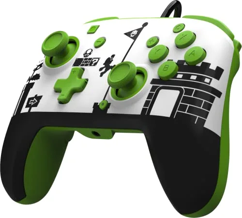 Manette de jeu - PDP - Super Mario - Filaire - Vert et Blanc - Nintendo Switch - vue 8