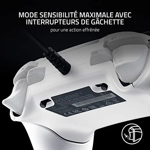 Manette de jeu - RAZER - Wolverine V2 - Filaire - Blanc - Compatible PC/Xbox Series X - vue 6