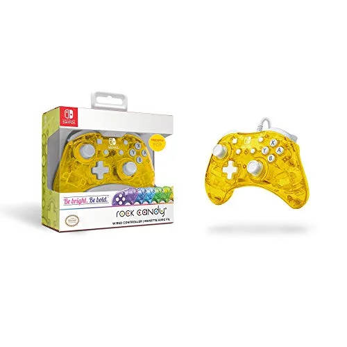 Manette de jeu - Rock Candy - Jaune - Filaire - Nintendo Switch - Câble 3m inclus - vue 8