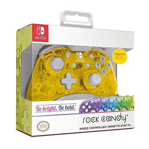 Manette de jeu - Rock Candy - Jaune - Filaire - Nintendo Switch - Câble 3m inclus - vue 9
