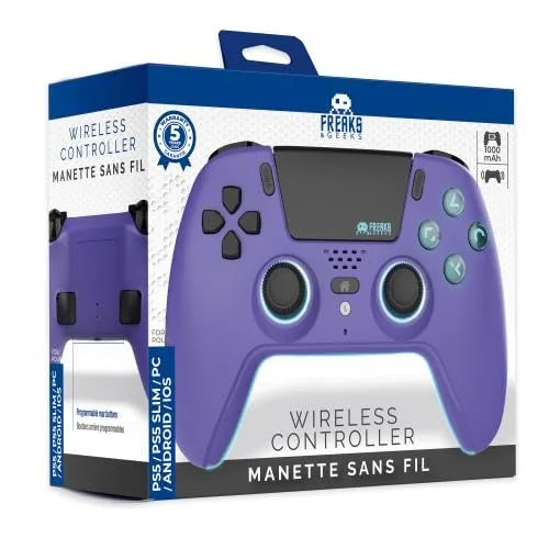 Manette de jeu - TRADE INVADERS - Bluetooth - Compatible PS5/PC/Android/iOS - Éclairage LED dynamique - Batterie 1000 - vue 2