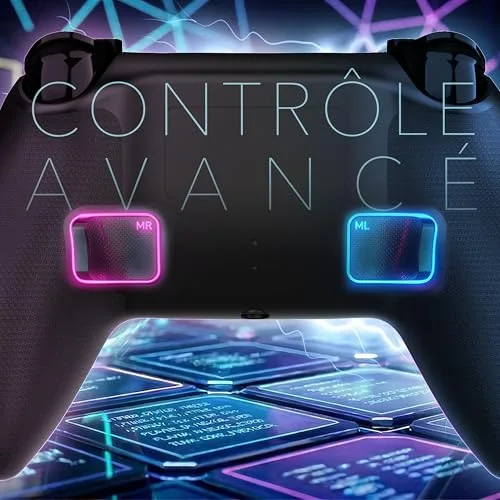 Manette de jeu - TRADE INVADERS - PS5 LED - Bluetooth - Éclairage LED dynamique - Batterie 1000 mAh - vue 5