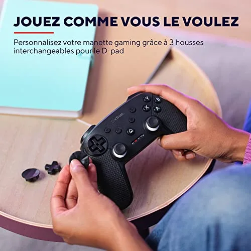Manette de jeu - TRUST - GXT 542 Muta - Sans Fil Bluetooth/2.4GHz - 75% Matériaux Recyclés - Noir - vue 5