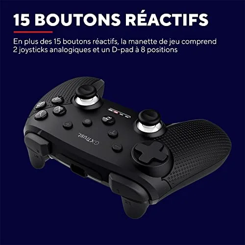 Manette de jeu - TRUST - GXT 542 Muta - Sans Fil Bluetooth/2.4GHz - 75% Matériaux Recyclés - Noir - vue 6