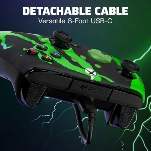 Manette de jeu - Xbox - Rematch Glow Advanced - Filaire - Jolt Green - PDP - vue 6
