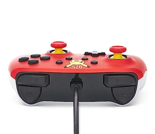 Manette filaire Gamepad PowerA pour Nintendo Switch - Pikachu Rieur - Jaune - Vibration - vue 7