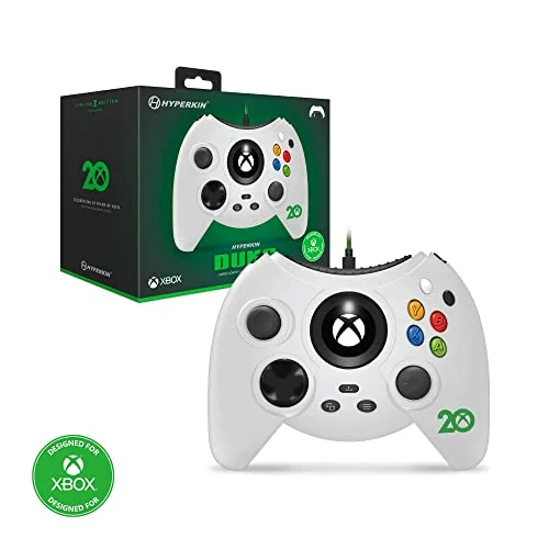 Hyperkin Duke Wired Controller Blanc Xbox 20th Anniversary