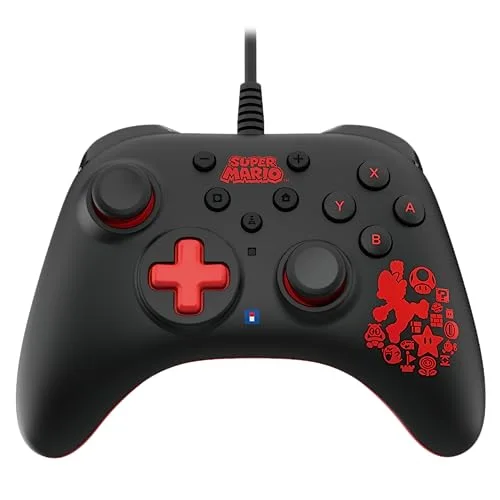Hori HORIPAD Turbo Super Mario Noir filaire Switch