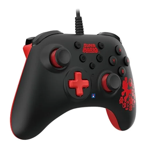 Manette filaire - Nintendo Switch et Switch OLED - HORIPAD Turbo - Super Mario - Noir - vue 3