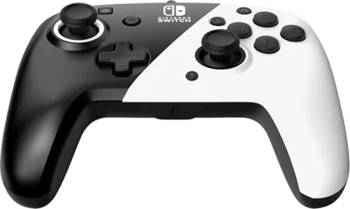 Manette filaire Pdp Faceoff Deluxe Noir et blanc pour Nintendo Switch - vue 2