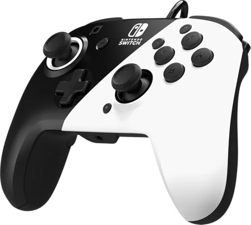 Manette filaire Pdp Faceoff Deluxe Noir et blanc pour Nintendo Switch - vue 3