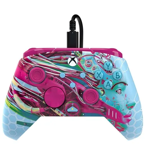 Manette filaire Pdp Rematch Glow Wired Advanced Android Dreams pour Xbox Series X S Xbox One et PC - vue 9