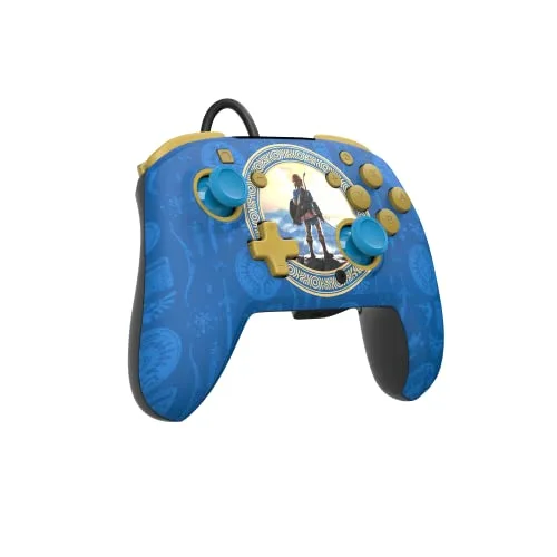 Manette filaire PDP Rematch Zelda Hyrule Blue Switch - vue 5