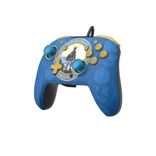 Manette filaire PDP Rematch Zelda Hyrule Blue Switch - vue 6