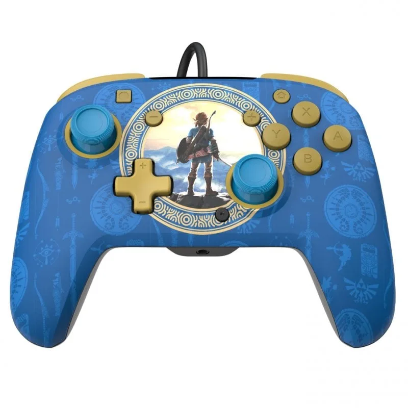 Manette filaire PDP Rematch Zelda Hyrule Blue Switch