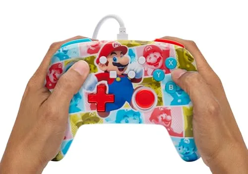 Manette Filaire - POWER A - Nintendo Switch - Mario Hero Reel - vue 9
