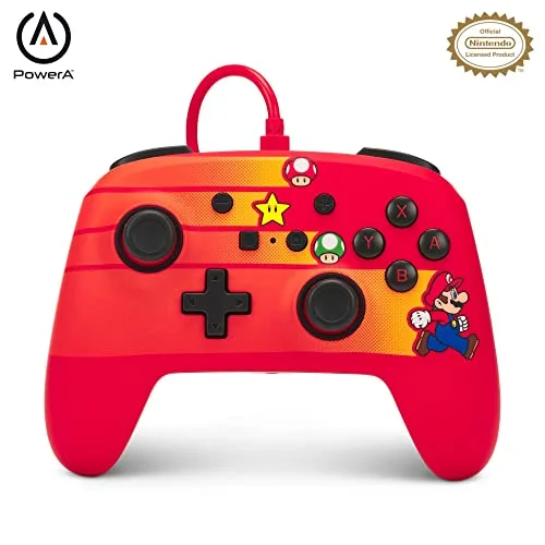 PowerA Speedster Mario Manette Filaire Nintendo Switch