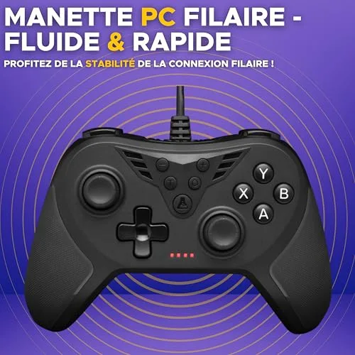 Manette Gamer - THE G-LAB - K-PAD HELIUM - Filaire - PC & PS - Noir - vue 2