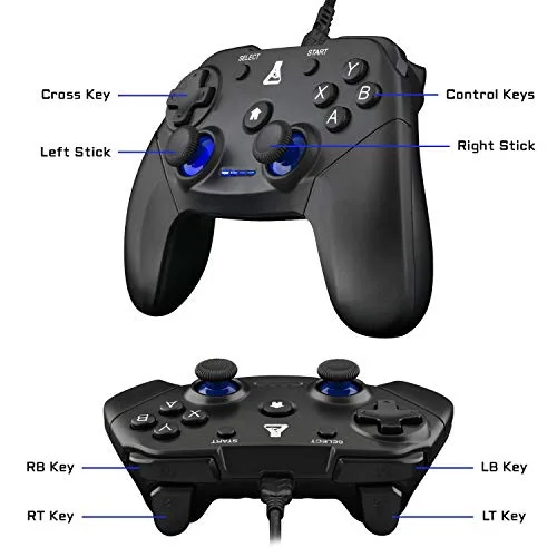 Manette Gamer - The G-Lab - K-PAD THORIUM - Filaire - PC & PS3 - Noir - vue 7