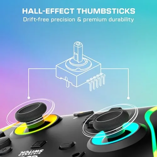 Manette Gaming filaire RGB - TURTLE BEACH - Afterglow Wave pour Nintendo Switch 2 - Noir - vue 4