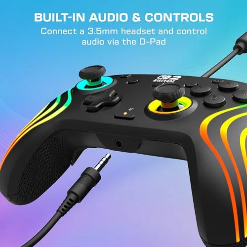 Manette Gaming filaire RGB - TURTLE BEACH - Afterglow Wave pour Nintendo Switch 2 - Noir - vue 8
