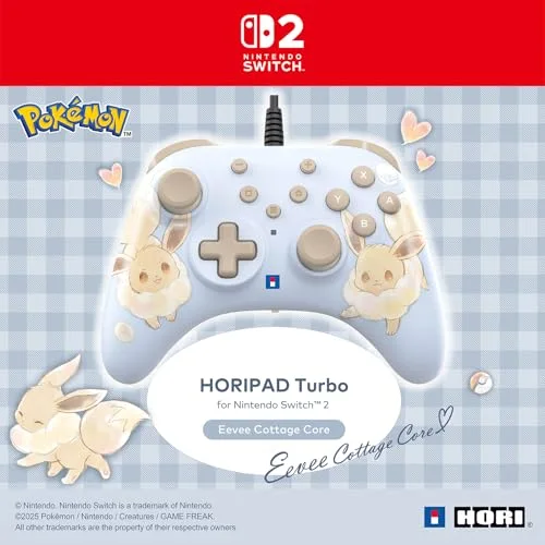 Manette Hori HORIPAD Turbo NSX-083E Switch 2 Bleu Ciel - vue 5