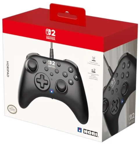 Manette Hori Horipad Turbo Switch 2 filaire USB noire - vue 2