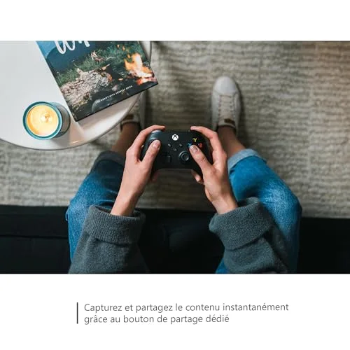 Manette Microsoft Xbox Sans Fil Noir Carbon - vue 5