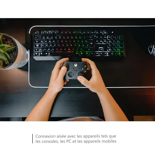 Manette Microsoft Xbox Sans Fil Noir Carbon - vue 8