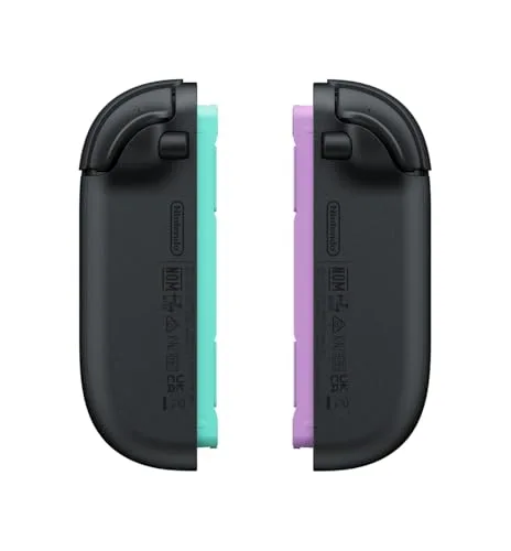 Manette Nintendo Joy-Con 2 Violet/Vert avec sangles - vue 5