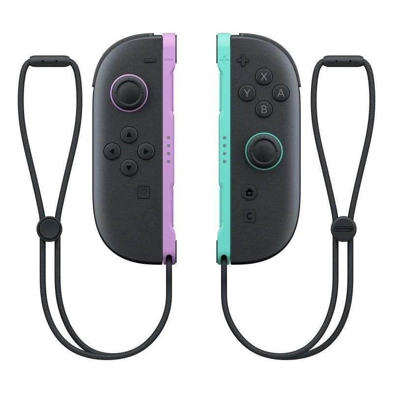 Manette Nintendo Joy-Con 2 Violet/Vert avec sangles