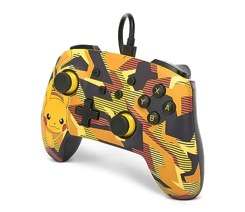 Manette PowerA Enhanced Câble Camo Storm Pikachu Switch - vue 4