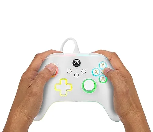 Manette PowerA XBGP0178-01 Blanc Filaire LED - vue 4