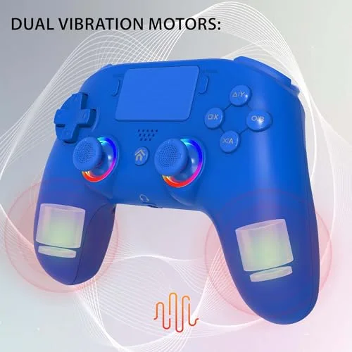 Manette - PS4 - Sans fil - LED RGB - PC - vue 3