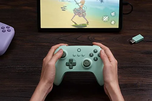 Manette Sans Fil 2.4G 8bitdo Ultimate C pour Steam Deck PC et Android - Vert Pastel - vue 6