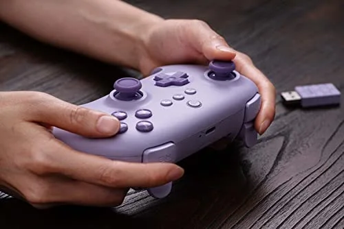 Manette Sans Fil 2.4G 8bitdo Ultimate C pour Steam Deck PC et Android - Violet Pastel - vue 8
