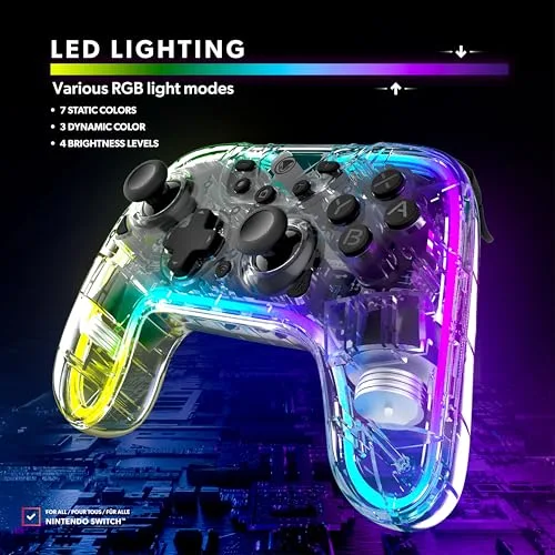 Manette sans fil Just For Games Snakebyte Game Pad S Rgb pour Nintendo Switch - vue 3