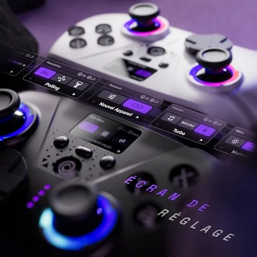Manette sans fil Oniverse Aura écran LED - vue 3