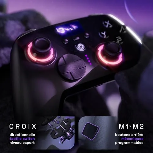 Manette sans fil Oniverse Aura écran LED - vue 4